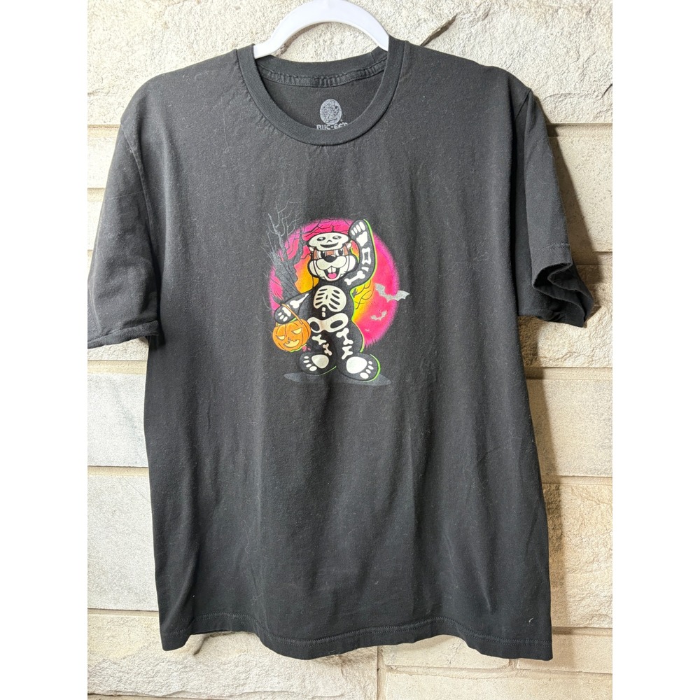 Buc-ee's Halloween Skeleton Spooky Stuff Graphic T-Shirt Black Mens Large‎ L